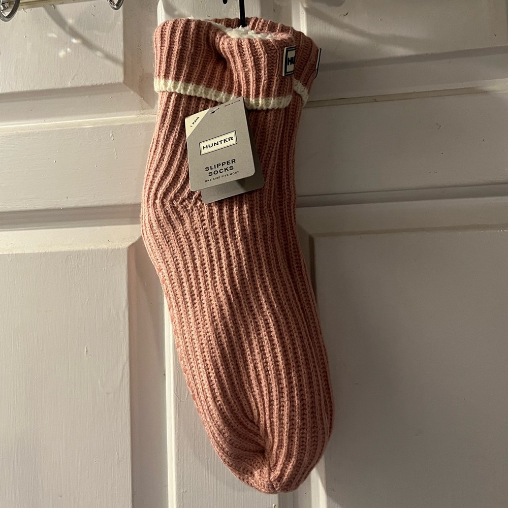 Hunter Ribbed Pink Casual Socks